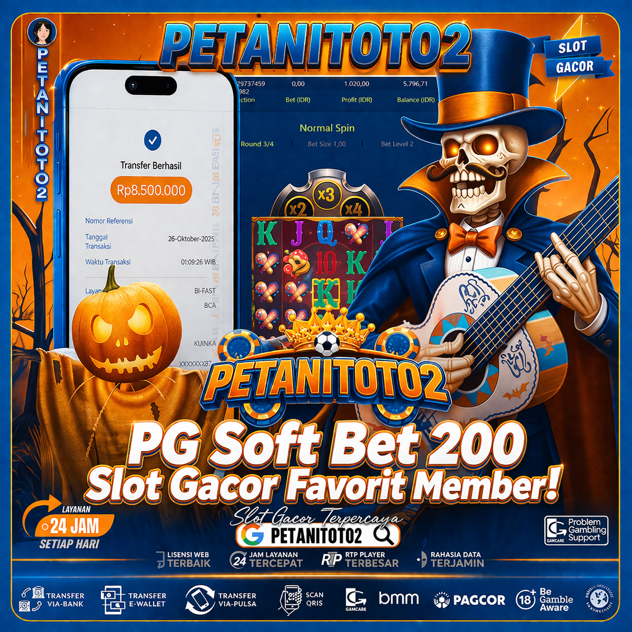 Galeri foto PETANITOTO2 → PG Soft Bet 200 Slot Gacor Favorit Member di Jakarta